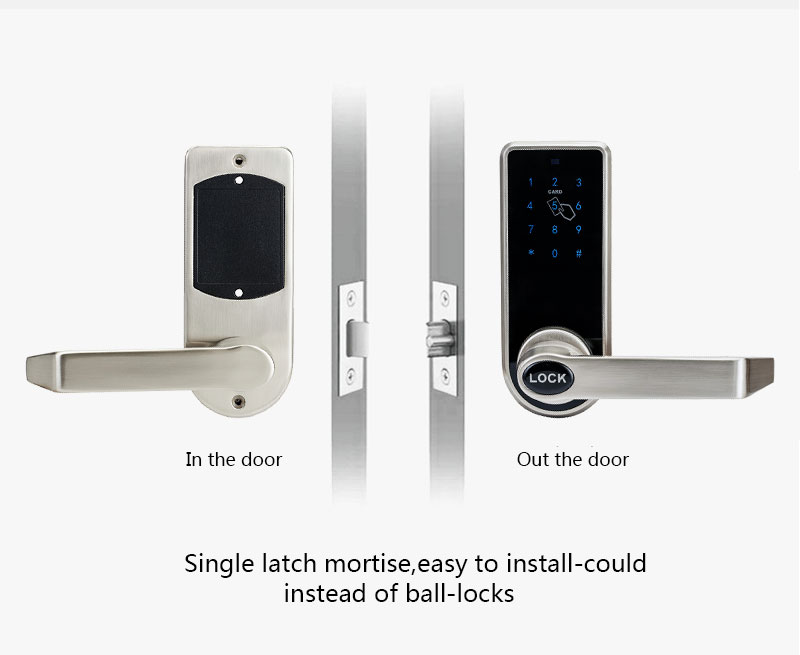 L S Gagang  Pintu  Elektrik Touchsreen Digital Lock Smart 